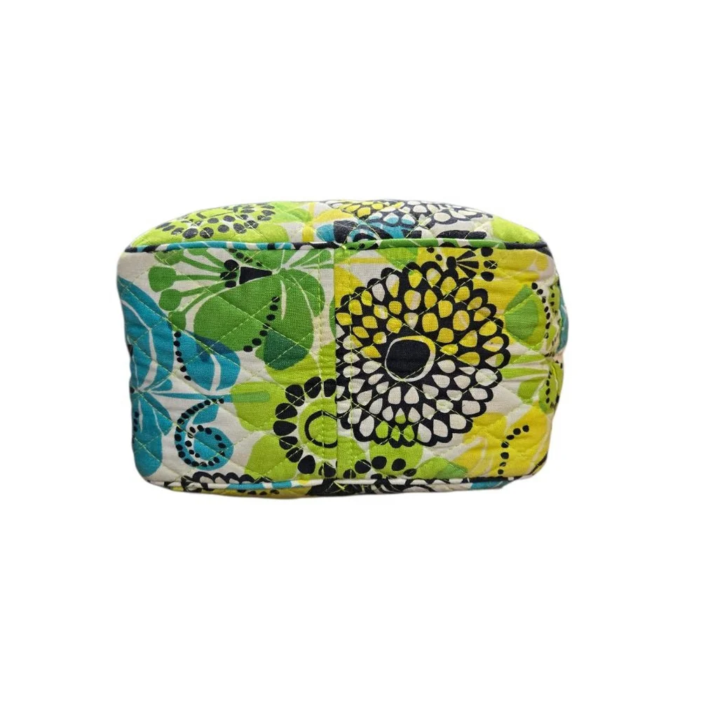 Vera Bradley Lunch Bag Limes Up Insulated Green Yellow Blue Floral Quilted